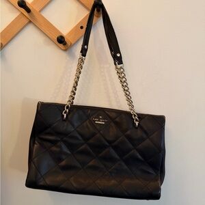 Kate Spade Black Quilted Chain Shoulder Bag